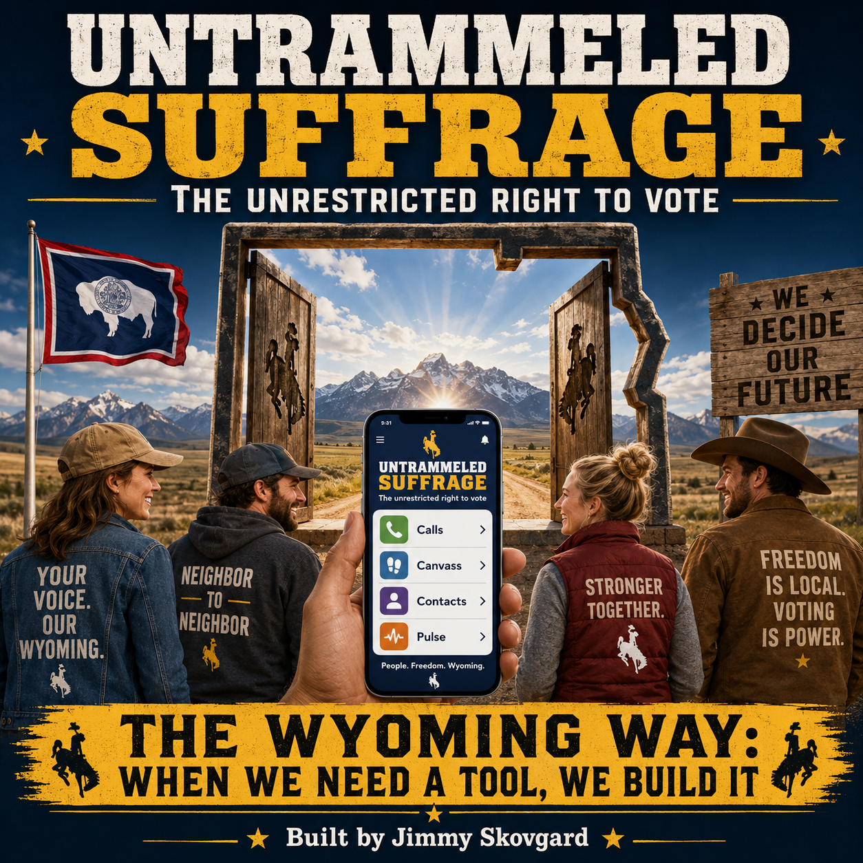 Untrammeled Suffrage — the unrestricted right to vote, a Wyoming voter outreach tool